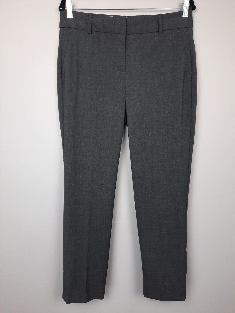 J. Crew Cameron Slim Crop Pant in Italian Stretch Wool Heather Coal Gray size 8